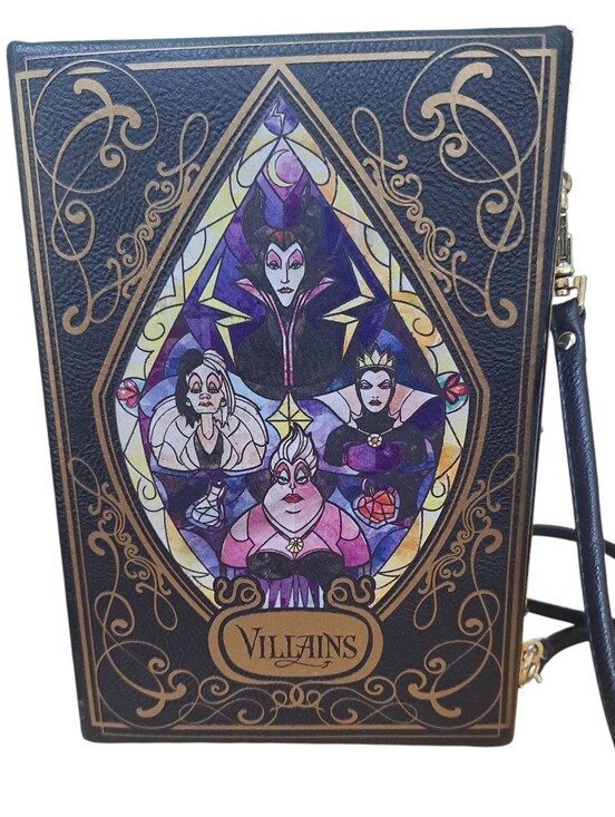 Disney Loungefly Handbags - Disney Loungefly Villains Stained Glass Book Crossbody Purse